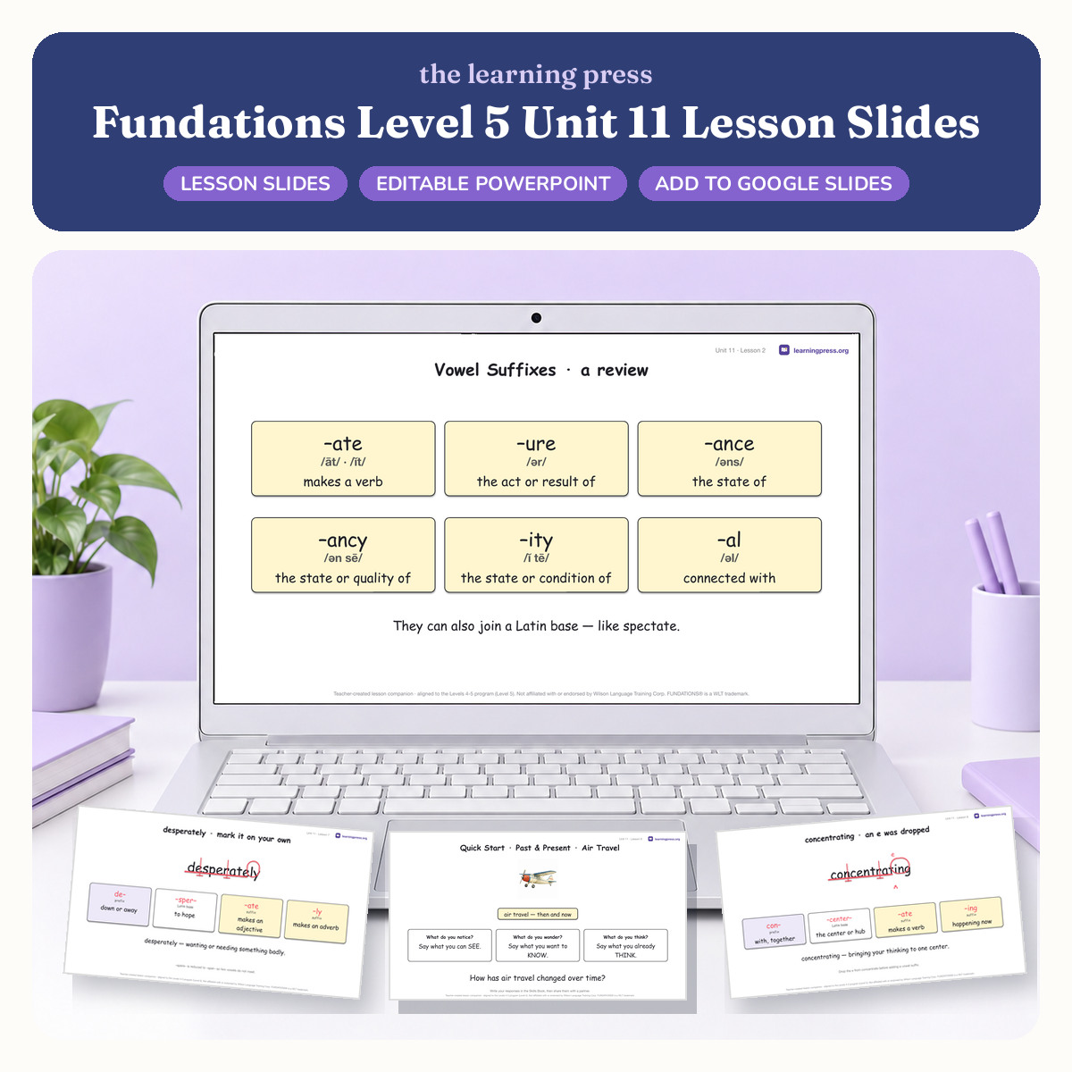 Preview of Fundations Level 5 Unit 11 Lesson Slides