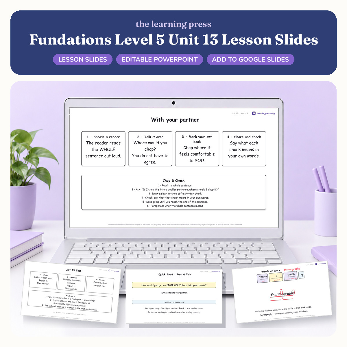 Preview of Fundations Level 5 Unit 13 Lesson Slides