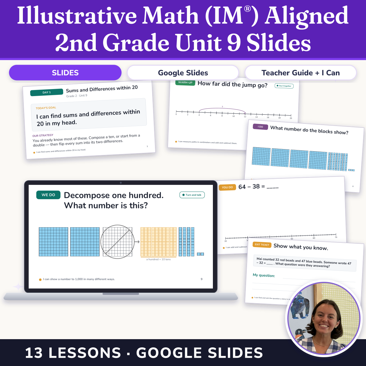 Preview of Illustrative Math (IM®) Aligned 2nd Grade Unit 9 Slides: Putting It All Together