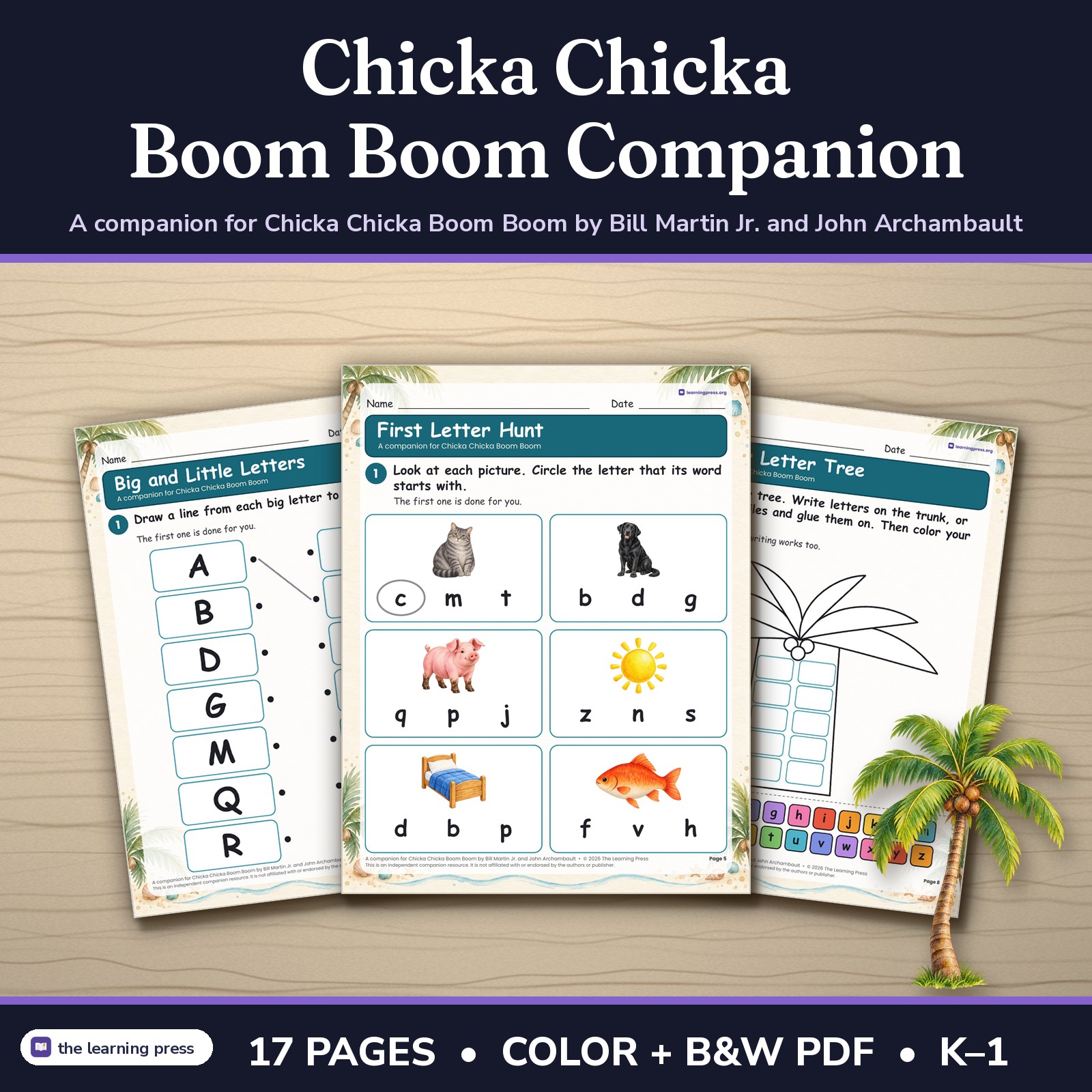 Preview of Chicka Chicka Boom Boom Activities | Alphabet Book Companion | Kindergarten