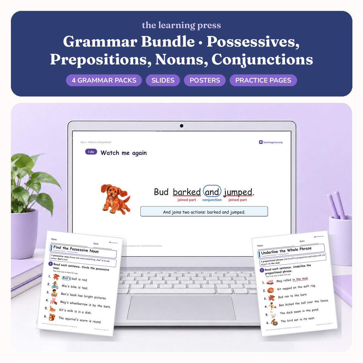 Preview of Grammar Bundle · Possessives, Prepositions, Nouns, Conjunctions