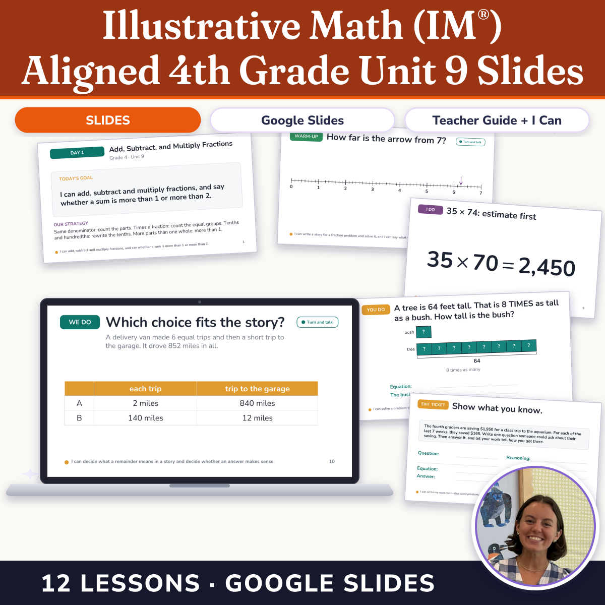 Preview of Illustrative Math (IM®) Aligned 4th Grade Unit 9 Slides: Putting It All Together