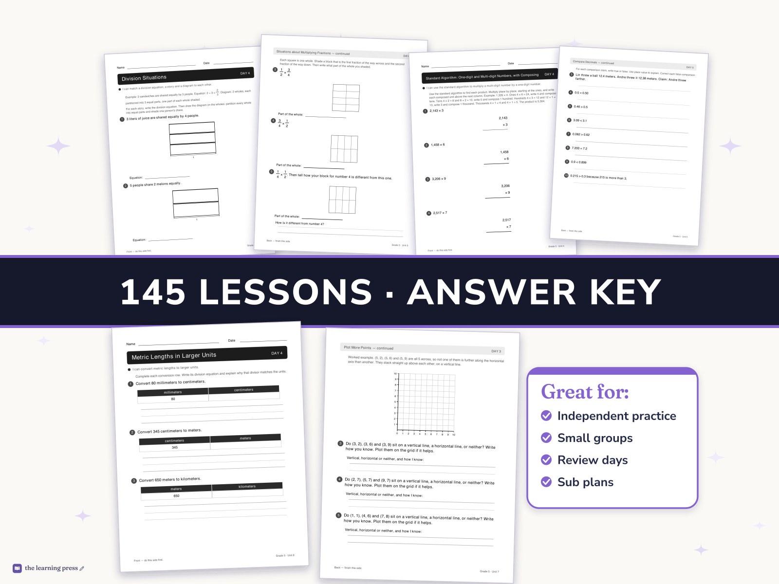 Preview page 3 of Illustrative Math (IM®) Aligned 5th Grade Full-Year Worksheets: All 8 Units
