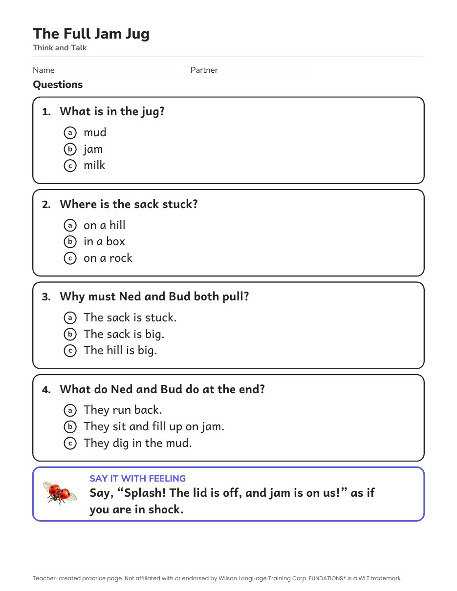 Preview page 3 of Fundations-Aligned Partner Reader's Theater · Level 2 Unit 2