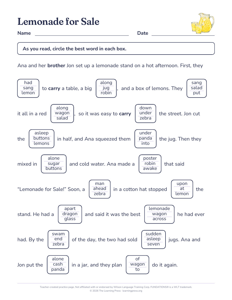 Preview page 1 of Fundations®-Aligned Maze Passages · Level 3 Unit 5