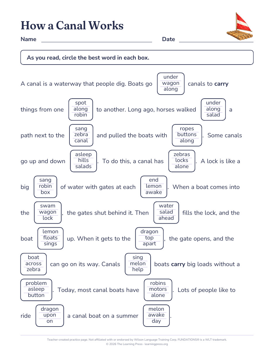 Preview page 2 of Fundations®-Aligned Maze Passages · Level 3 Unit 5