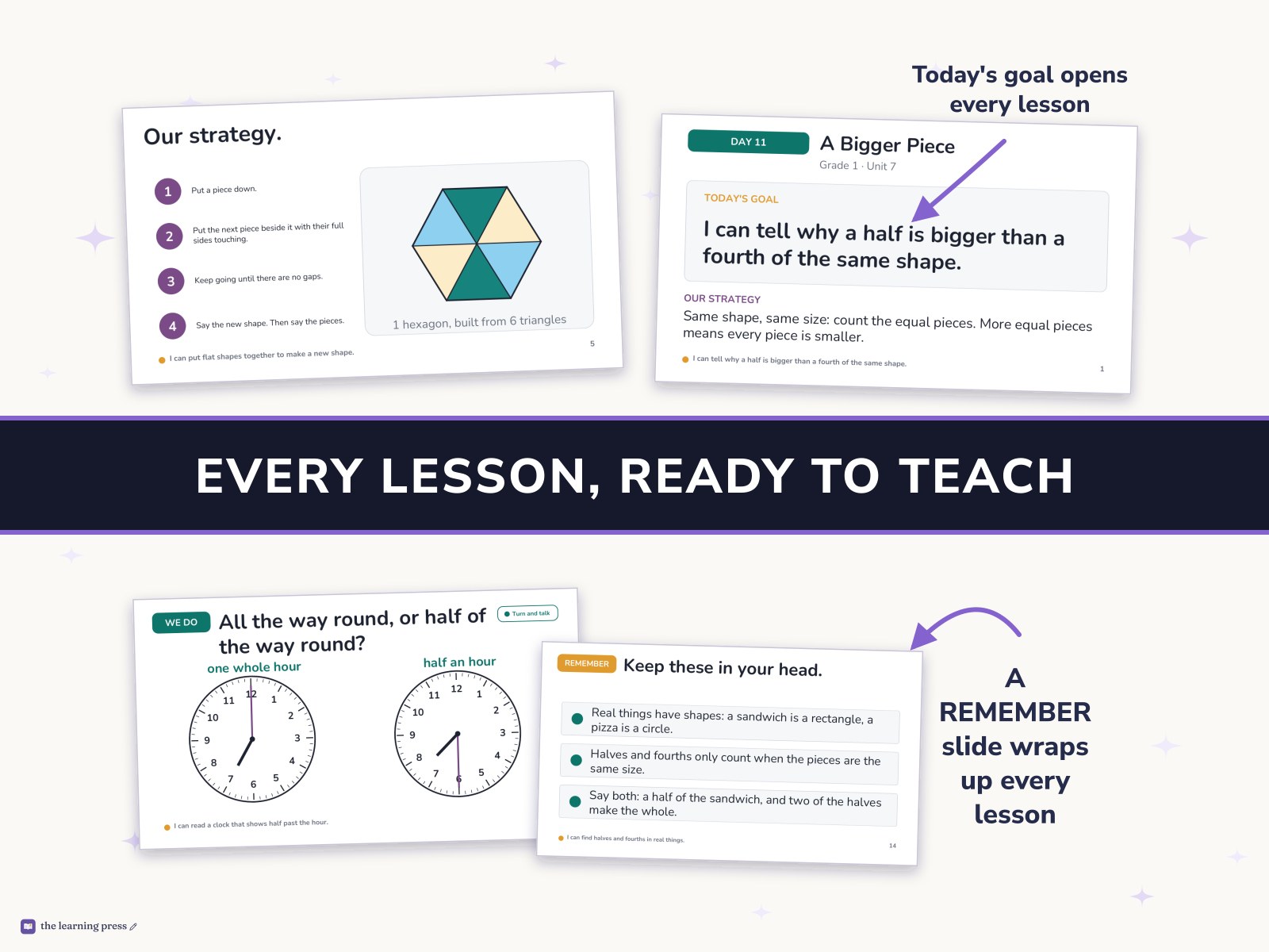 Preview page 3 of Illustrative Math (IM®) Aligned 1st Grade Unit 7 Bundle: Geometry and Time