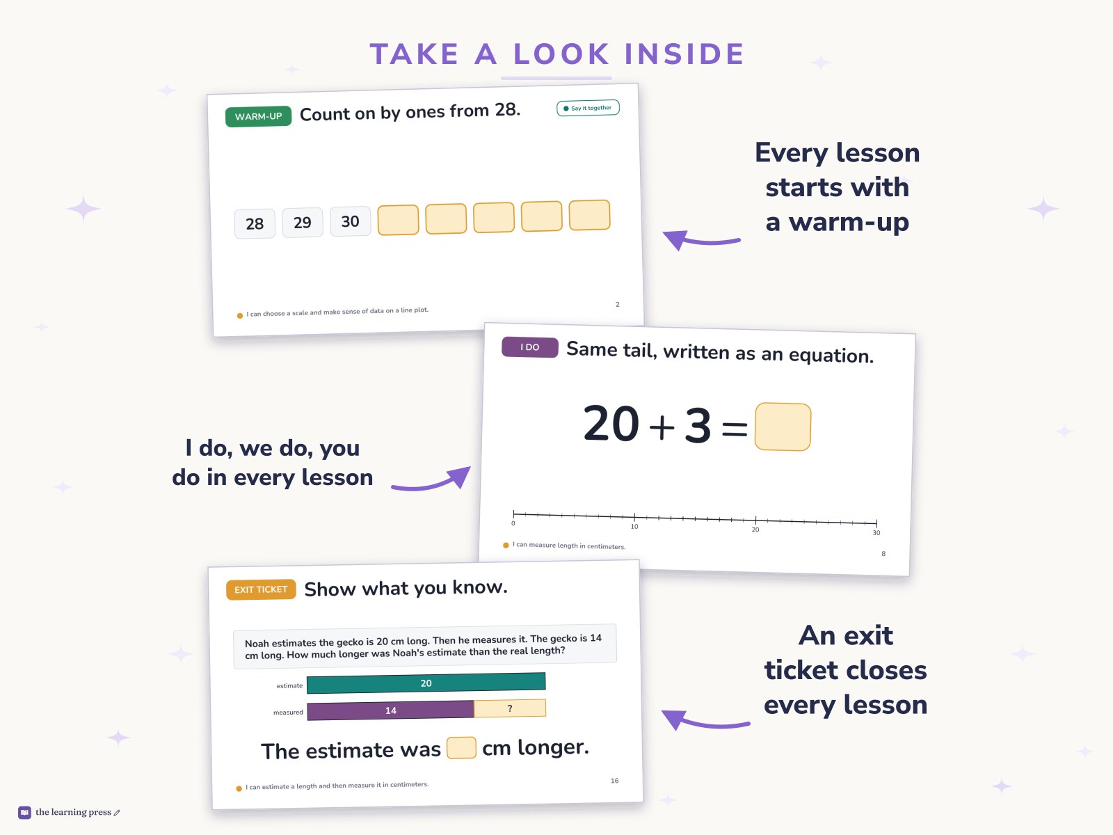 Preview page 2 of Illustrative Math (IM®) Aligned 2nd Grade Unit 3 Slides: Measuring Length