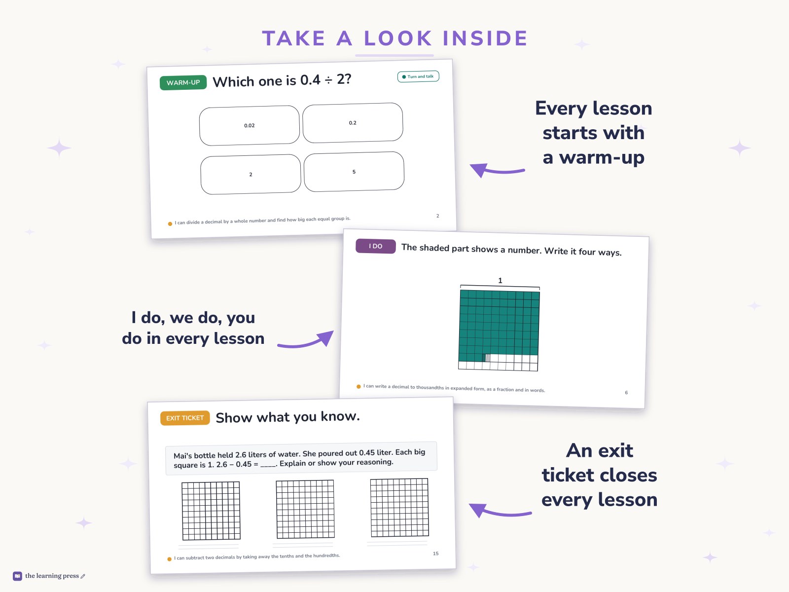 Preview page 2 of Illustrative Math (IM®) Aligned 5th Grade Unit 5 Slides: Place Value Patterns and Decimal Operations