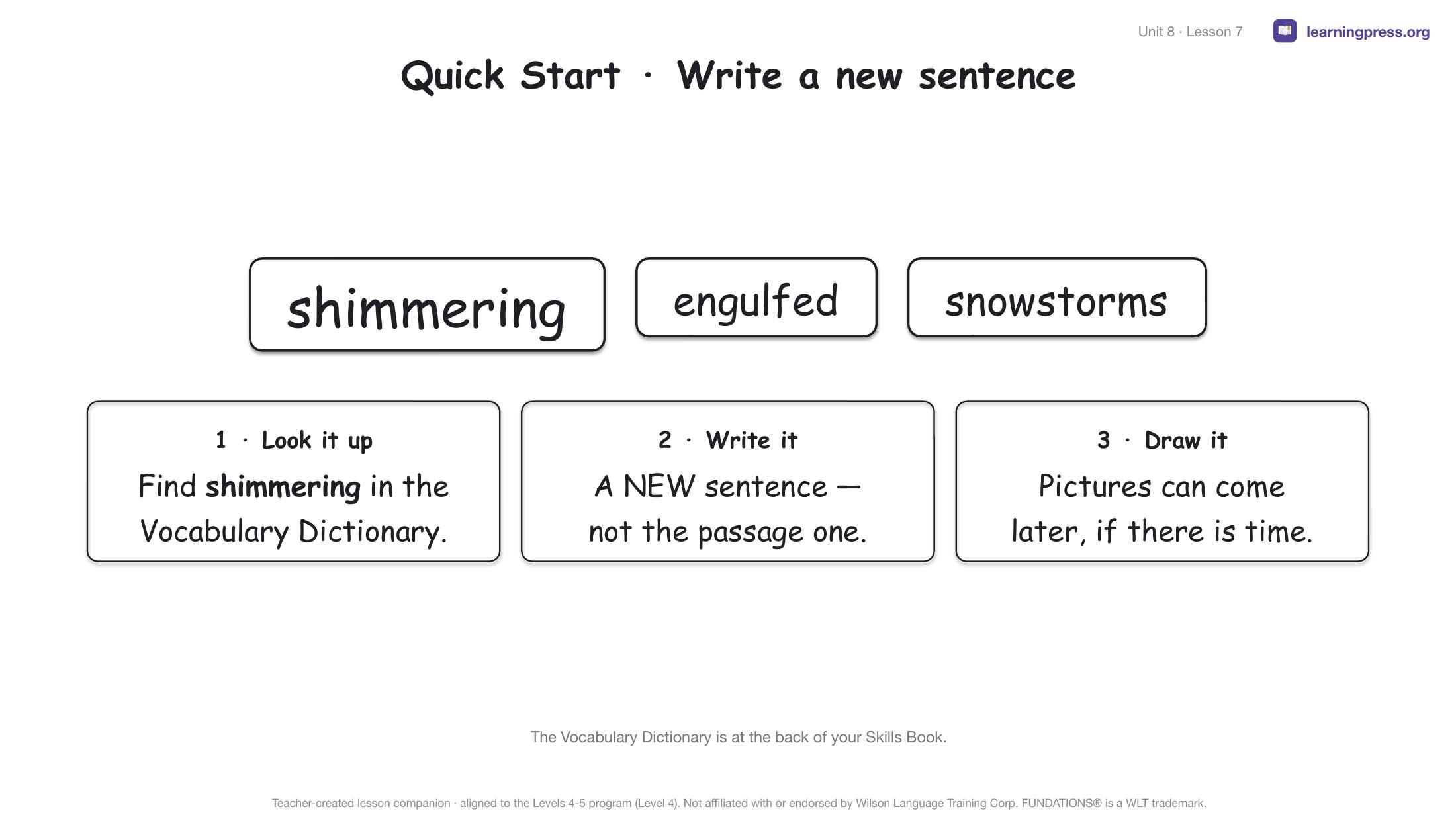 Preview page 3 of Fundations Level 4 Unit 8 Lesson Slides