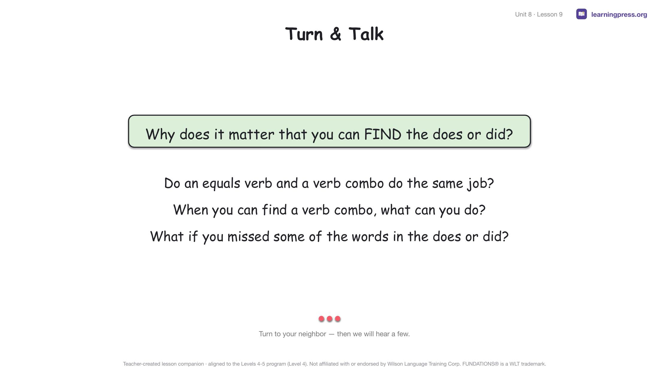 Preview page 4 of Fundations Level 4 Unit 8 Lesson Slides