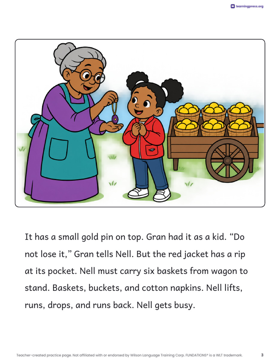 Preview page 4 of Fundations®-Aligned Decodable Reader · Level 3 Unit 5