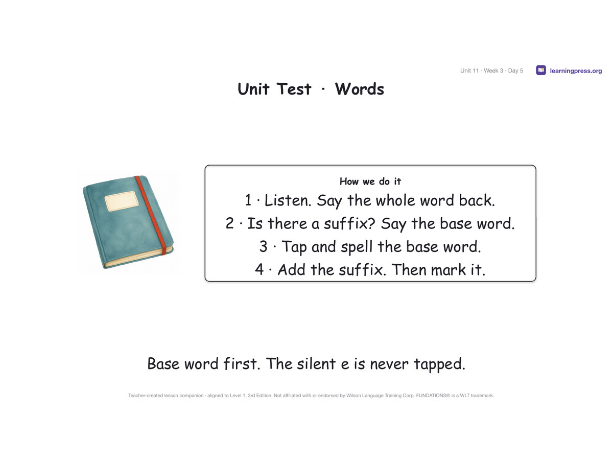 Preview page 4 of Fundations Level 1 Unit 11 Lesson Slides – 3rd Edition Aligned