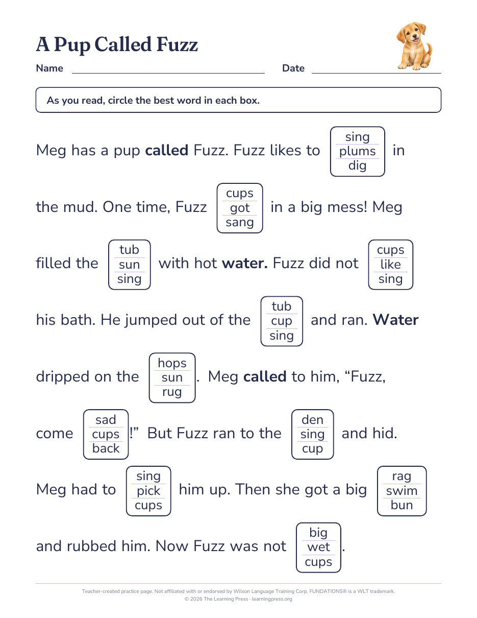 Preview page 1 of Fundations®-Aligned Maze Passages · Level 1 Unit 14