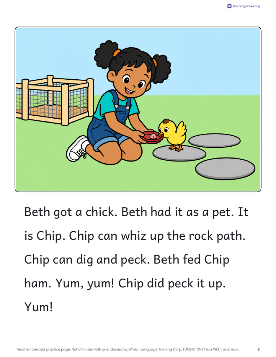 Preview page 3 of Fundations®-Aligned Decodable Reader · Level 1 Unit 3