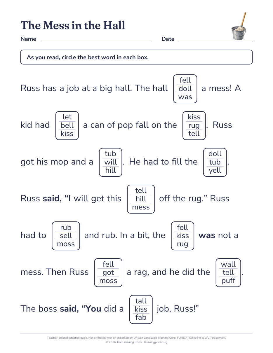 Preview page 3 of Fundations®-Aligned Maze Passages · Level 1 Unit 4