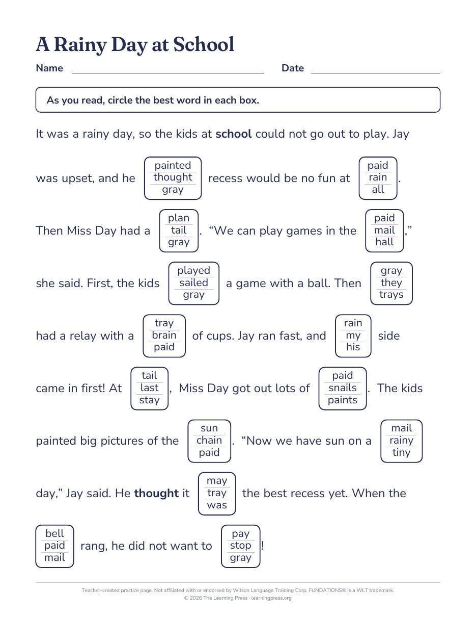 Preview page 3 of Fundations®-Aligned Maze Passages · Level 2 Unit 10