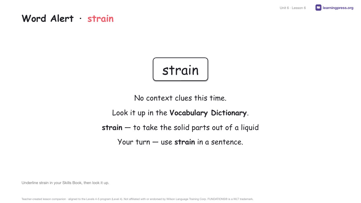 Preview page 3 of Fundations Level 4 Unit 6 Lesson Slides