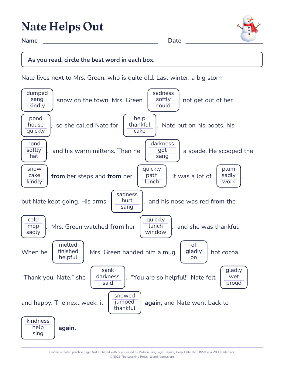 Preview page 1 of Fundations®-Aligned Maze Passages · Level 3 Unit 2