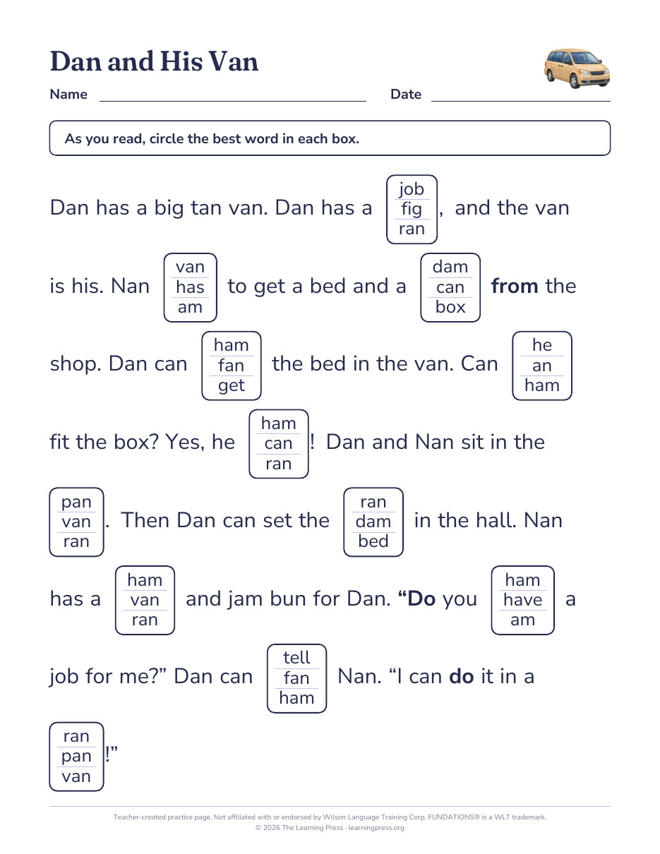 Preview page 1 of Fundations®-Aligned Maze Passages · Level 1 Unit 5
