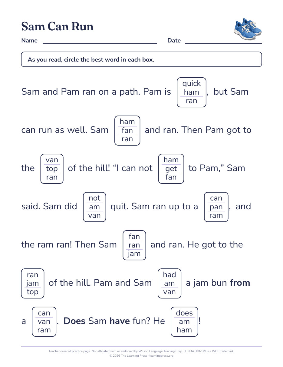 Preview page 3 of Fundations®-Aligned Maze Passages · Level 1 Unit 5