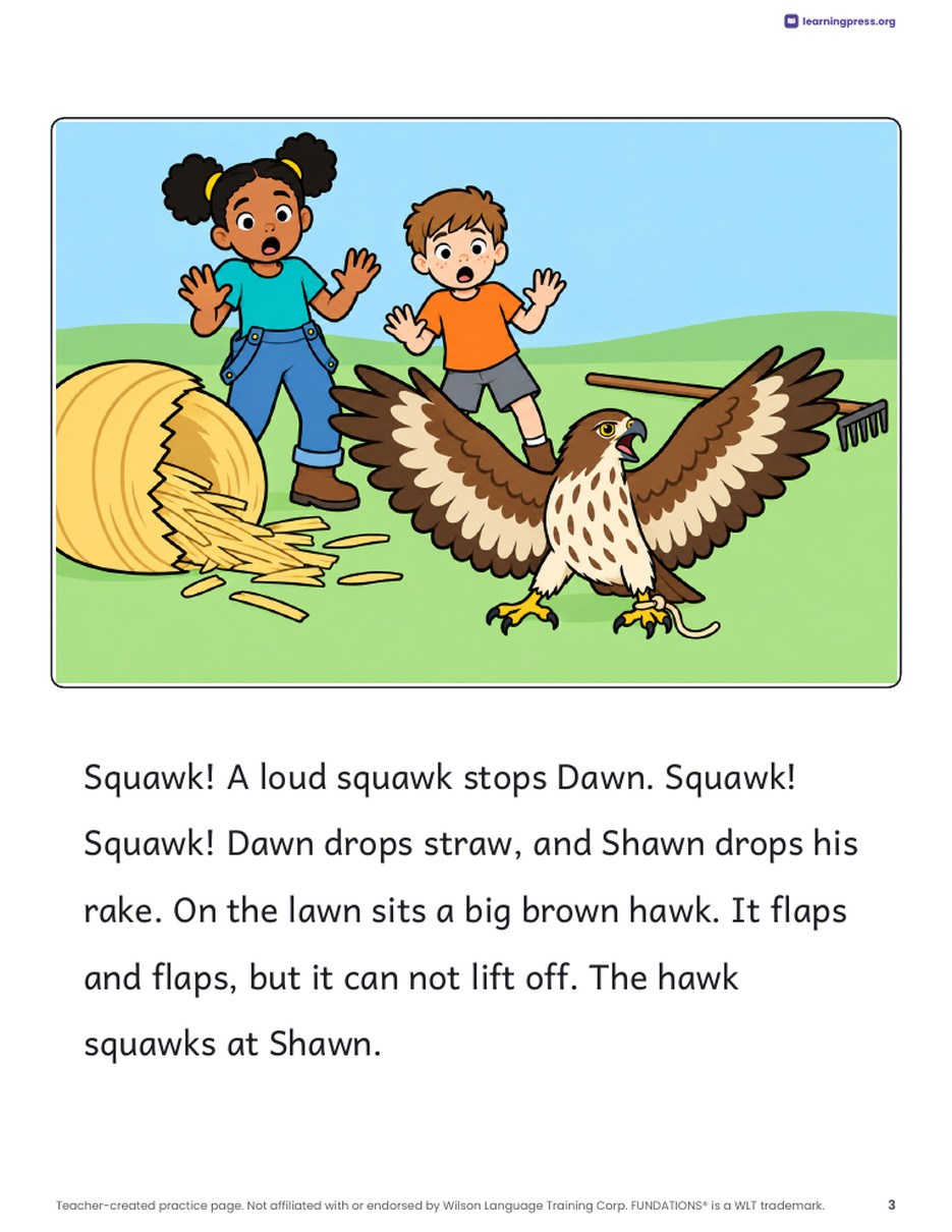 Preview page 4 of Fundations®-Aligned Decodable Reader · Level 2 Unit 16