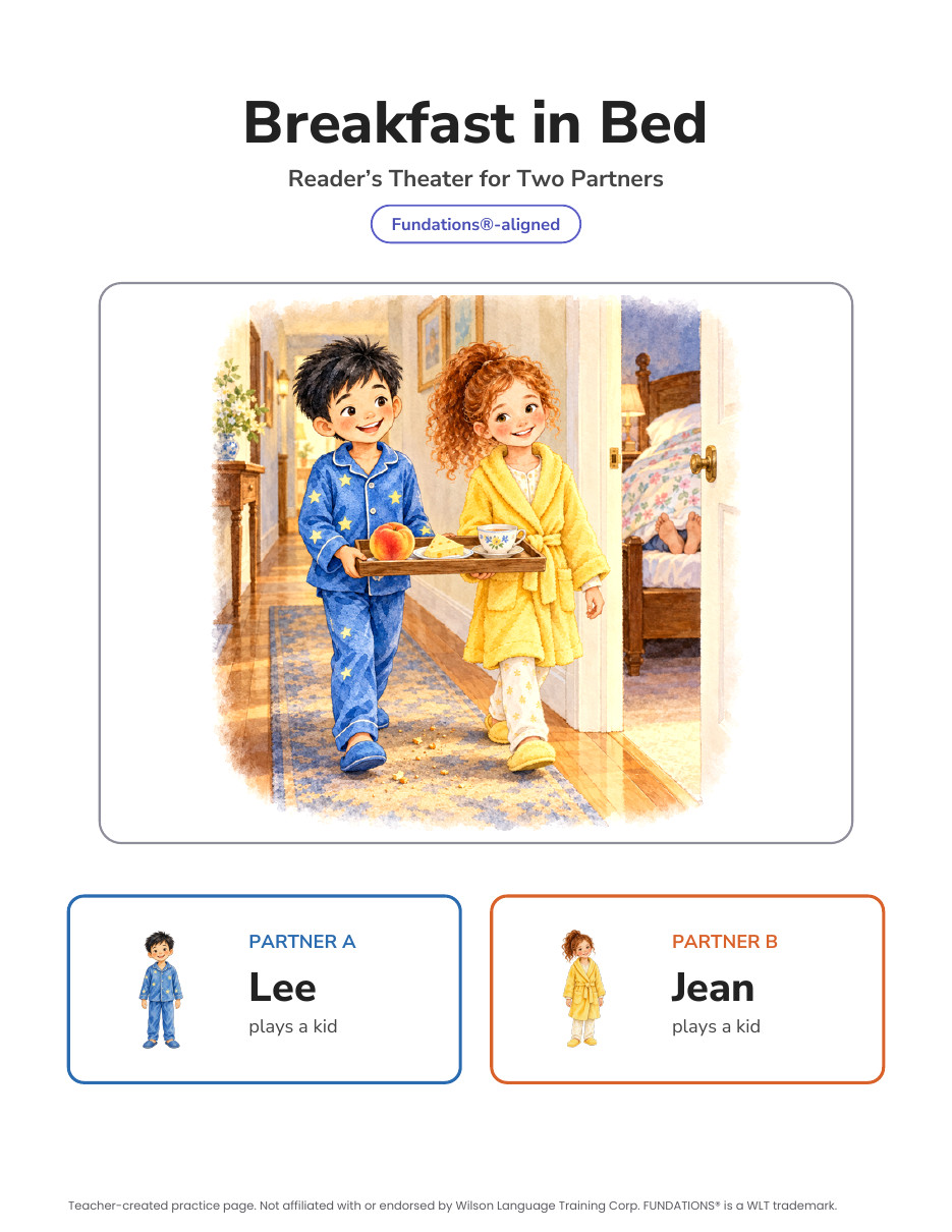 Preview page 4 of Fundations-Aligned Partner Reader's Theater · Level 2 Unit 11