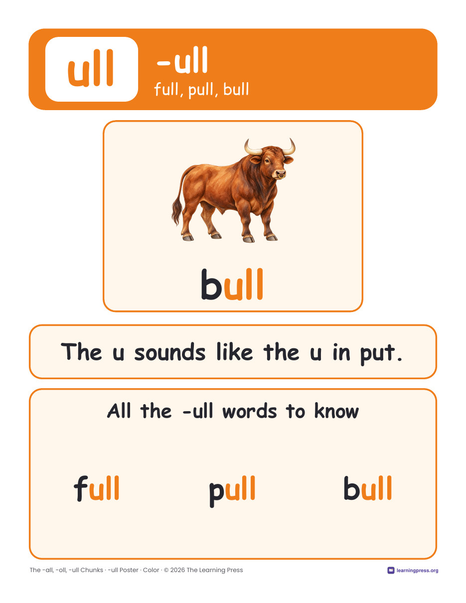 Preview page 2 of all oll ull Worksheets, Posters & Slides · Phonics Chunks