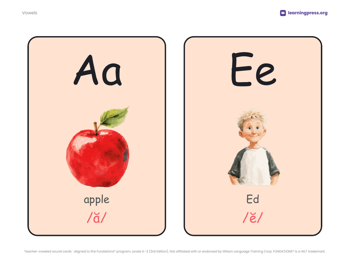 Preview page 1 of Fundations Sound Cards · Capital Letters Edition