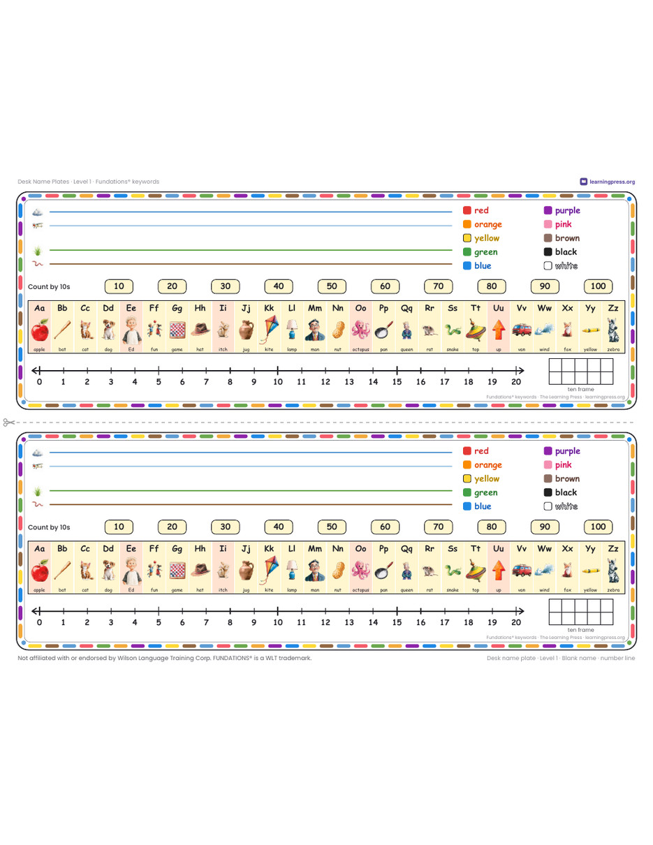 Preview page 3 of Desk Name Plates · Level 1