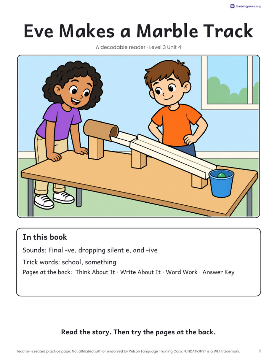 Preview page 2 of Fundations®-Aligned Decodable Reader · Level 3 Unit 4