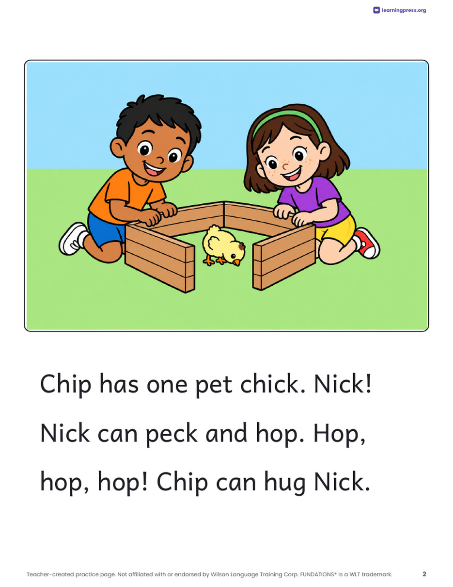 Preview page 3 of Fundations®-Aligned Decodable Reader · Level K Unit 5
