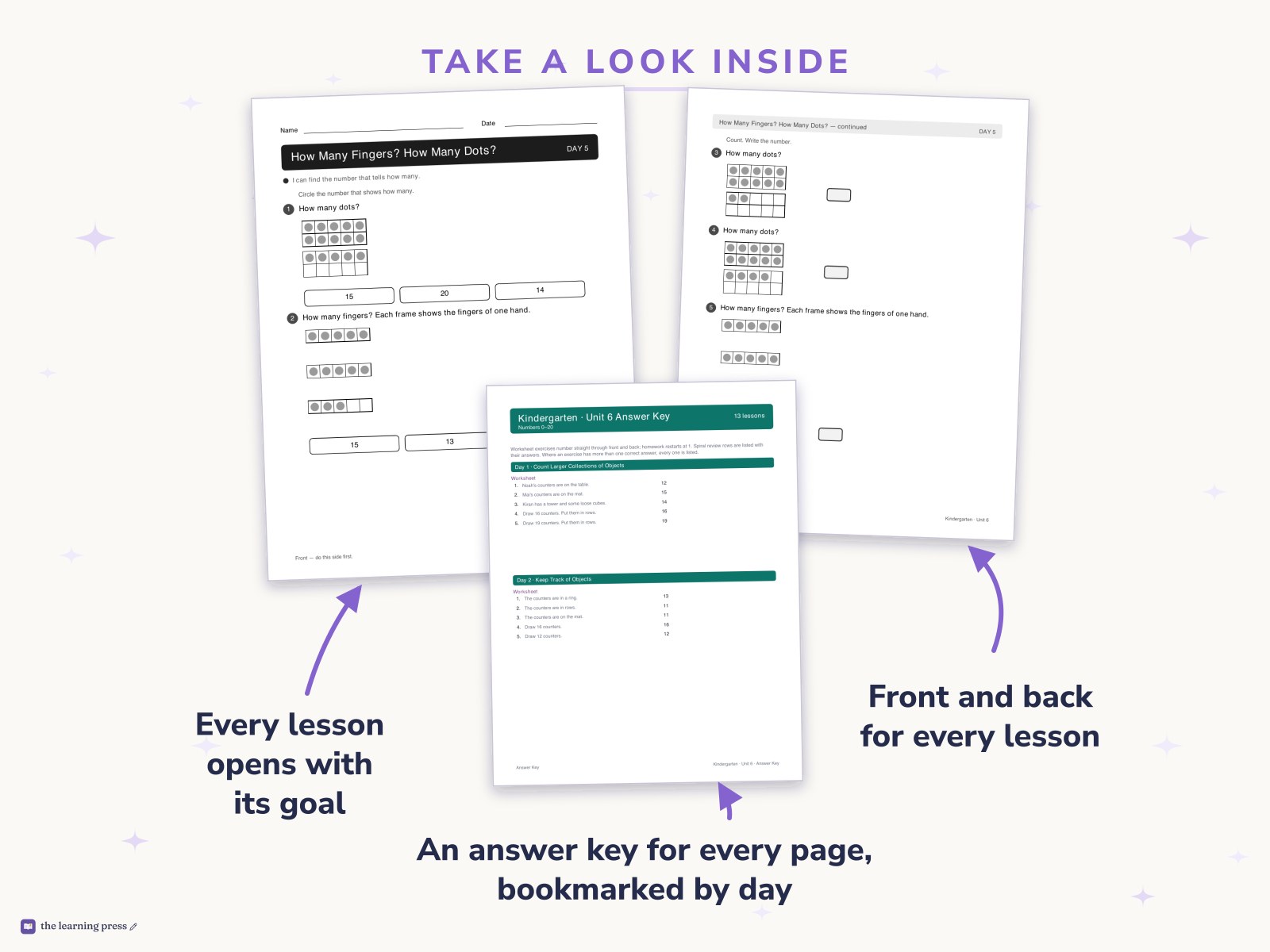 Preview page 2 of Illustrative Math (IM®) Aligned Kindergarten Unit 6 Worksheets: Numbers 0–20