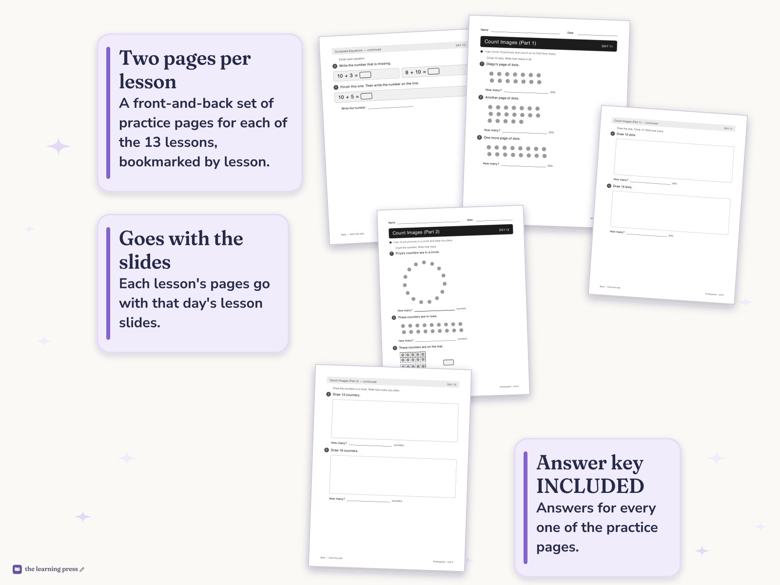 Preview page 4 of Illustrative Math (IM®) Aligned Kindergarten Unit 6 Worksheets: Numbers 0–20