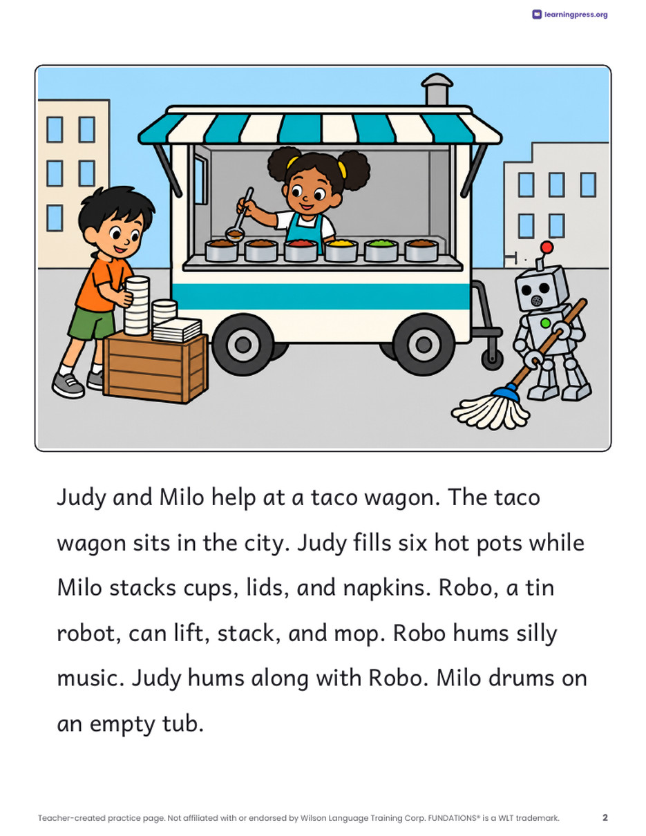 Preview page 3 of Fundations®-Aligned Decodable Reader · Level 2 Unit 7