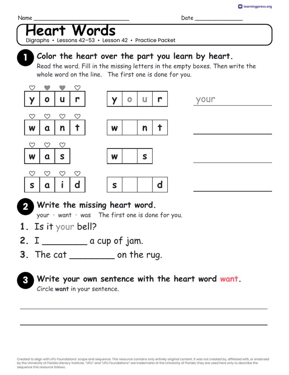 Preview page 3 of Digraphs Unit Bundle · Lessons 42–53