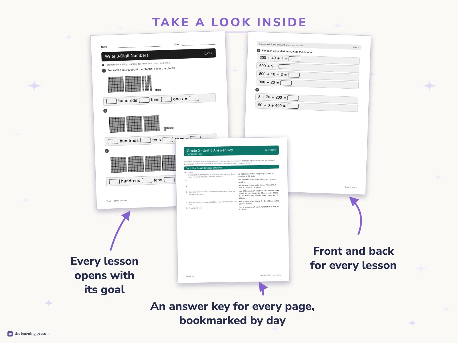 Preview page 2 of Illustrative Math (IM®) Aligned 2nd Grade Unit 5 Worksheets: Numbers to 1,000