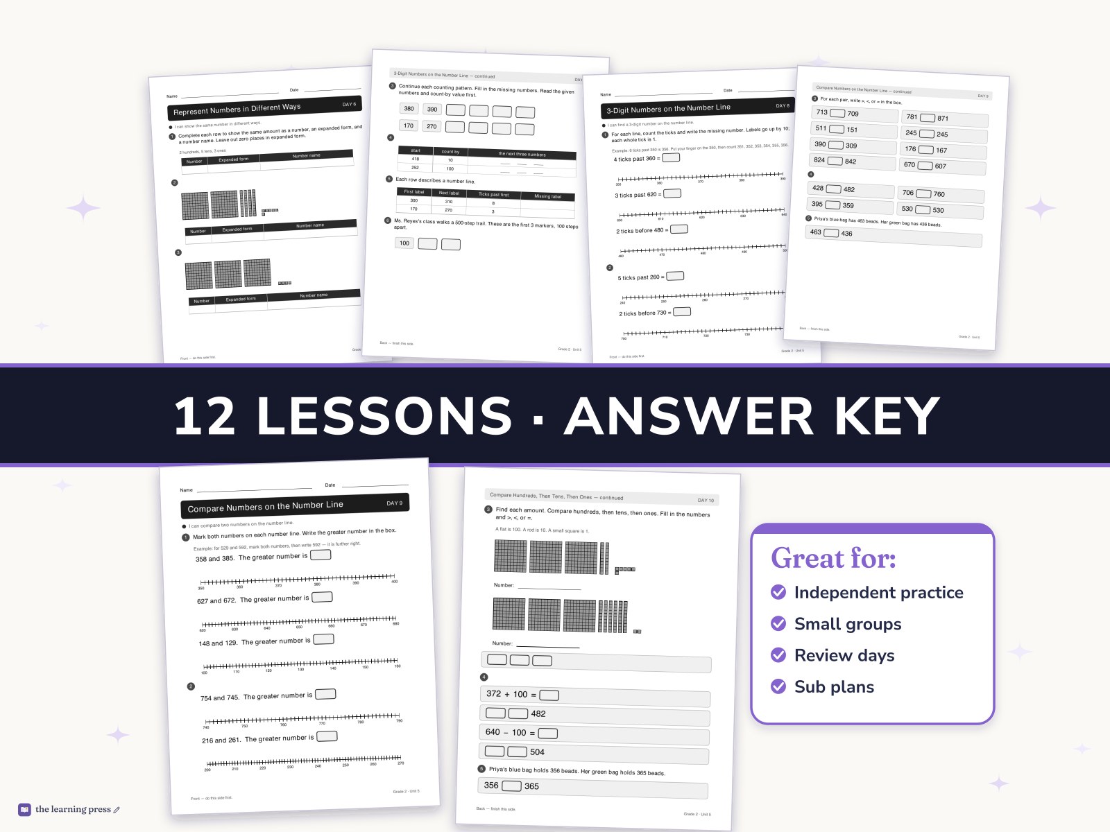 Preview page 3 of Illustrative Math (IM®) Aligned 2nd Grade Unit 5 Worksheets: Numbers to 1,000