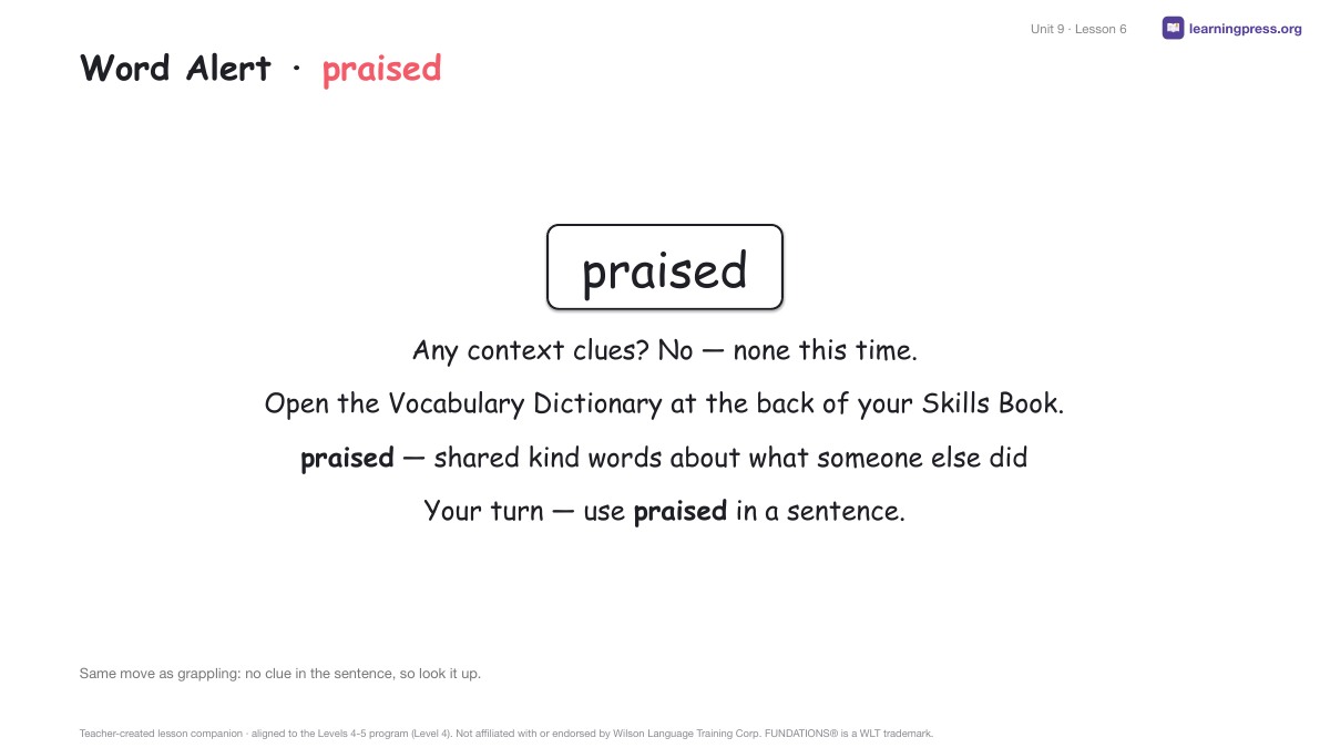 Preview page 3 of Fundations Level 4 Unit 9 Lesson Slides