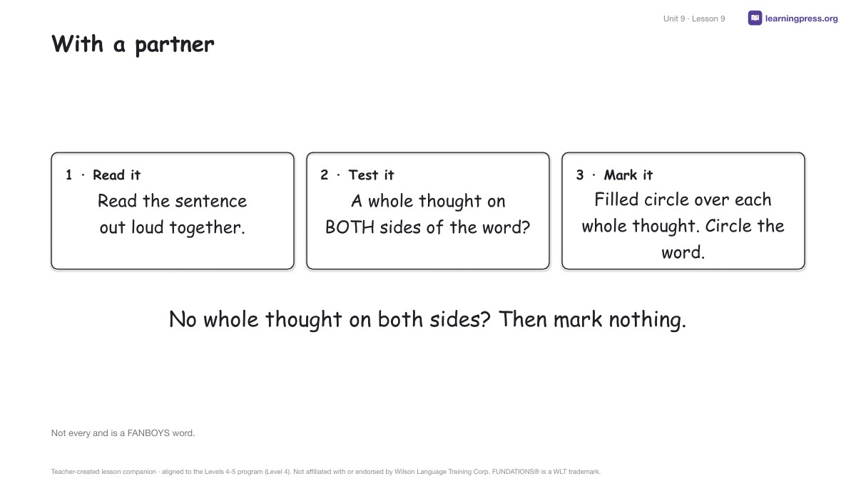Preview page 4 of Fundations Level 4 Unit 9 Lesson Slides