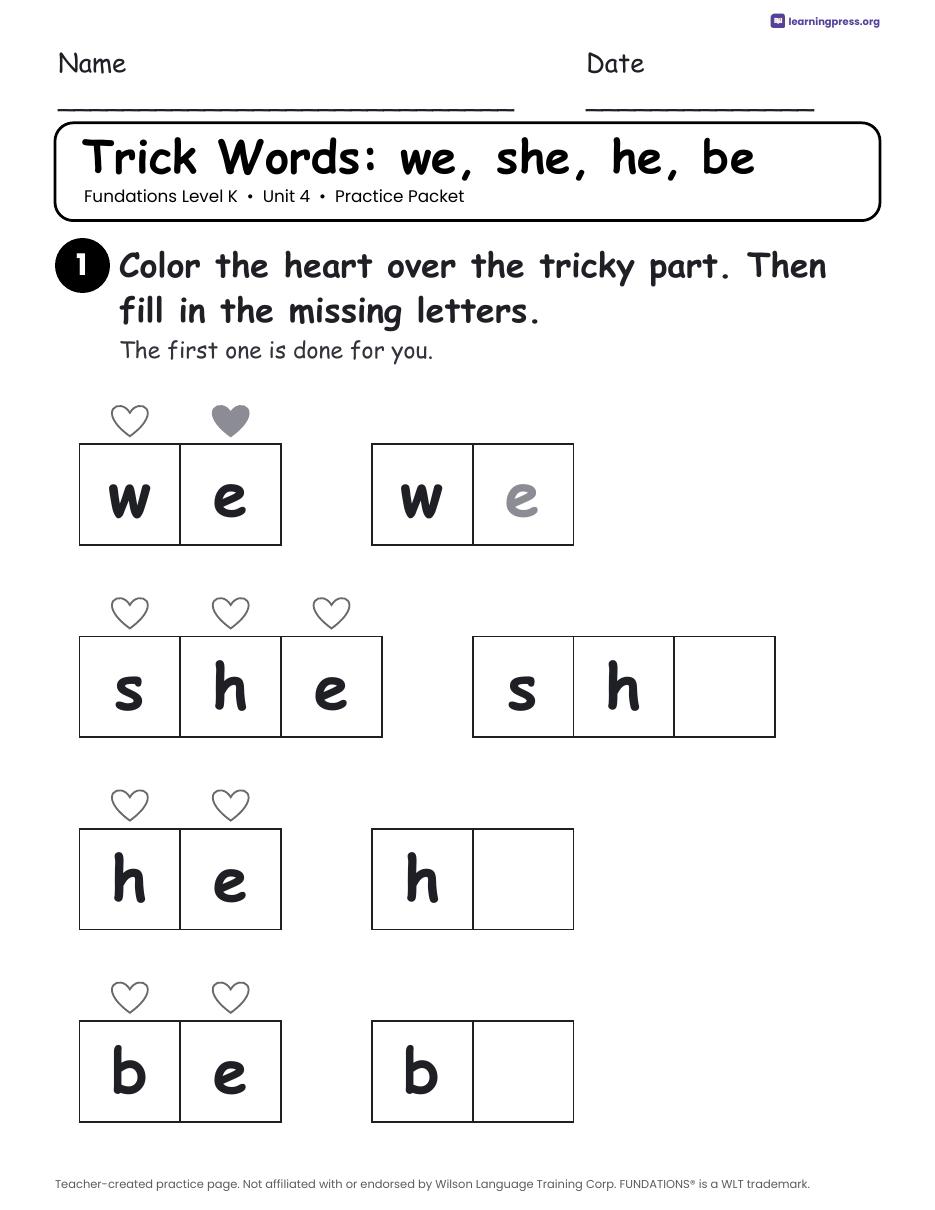Preview page 3 of Fundations Level K — Complete Level Bundle (Units 1–5)