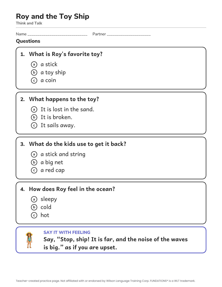 Preview page 3 of Fundations-Aligned Partner Reader's Theater · Level 2 Unit 12