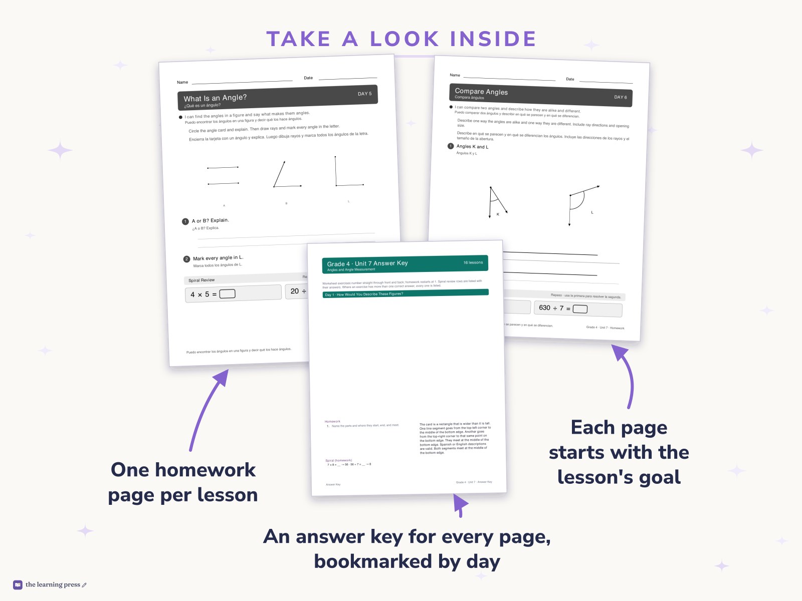 Preview page 2 of Illustrative Math (IM®) Aligned 4th Grade Unit 7 Homework: Angles and Angle Measurement