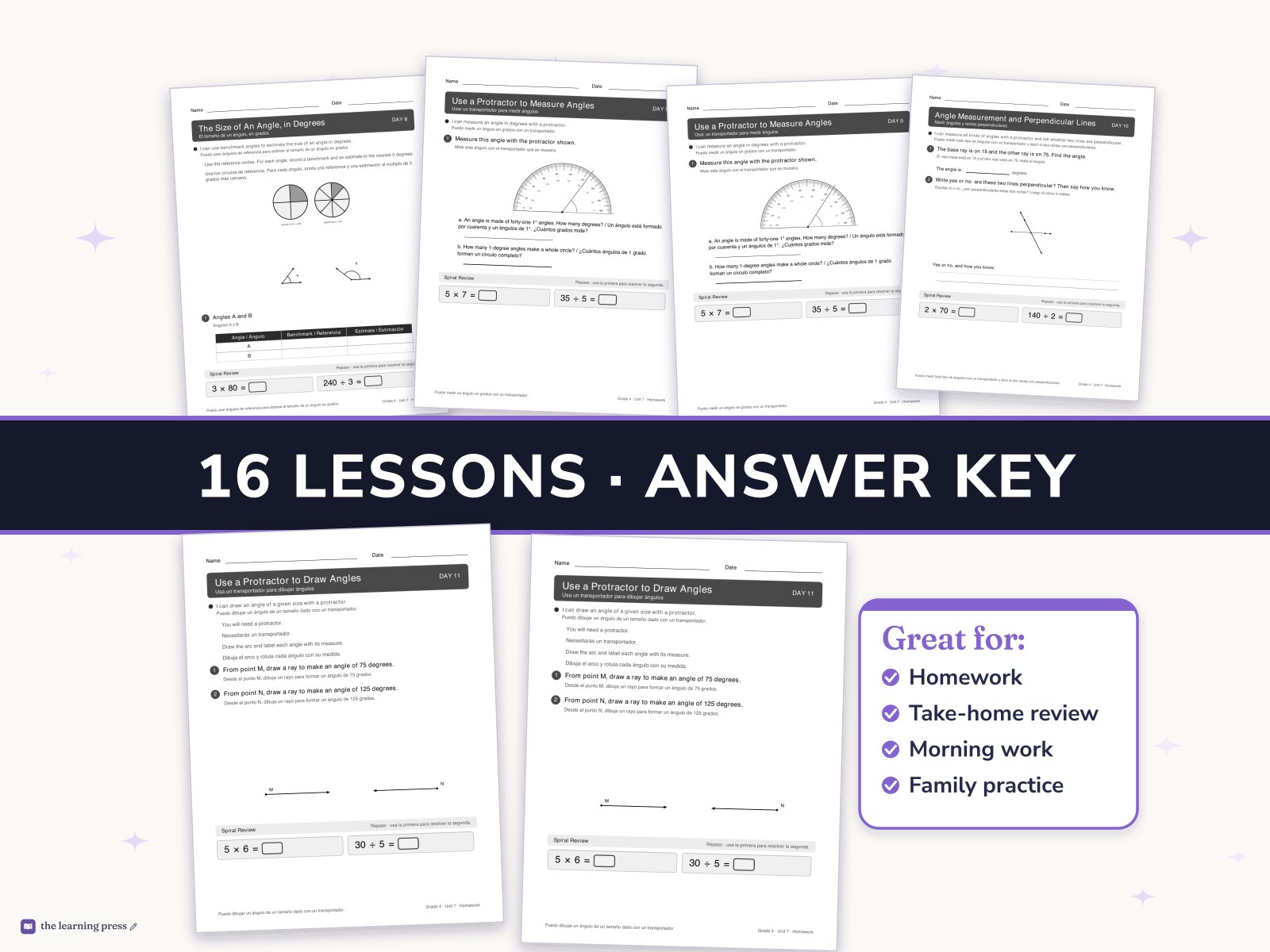 Preview page 3 of Illustrative Math (IM®) Aligned 4th Grade Unit 7 Homework: Angles and Angle Measurement