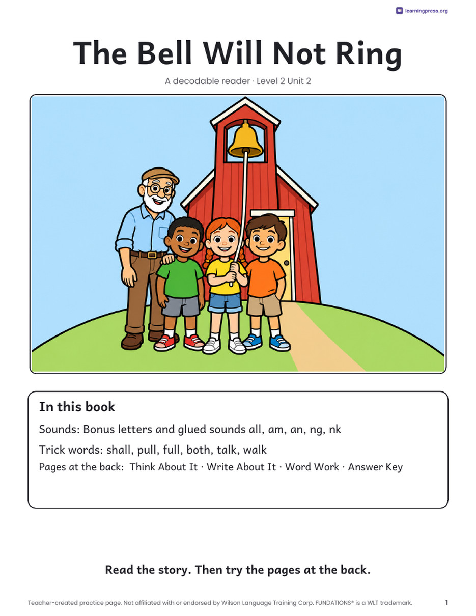 Preview page 2 of Fundations®-Aligned Decodable Reader · Level 2 Unit 2