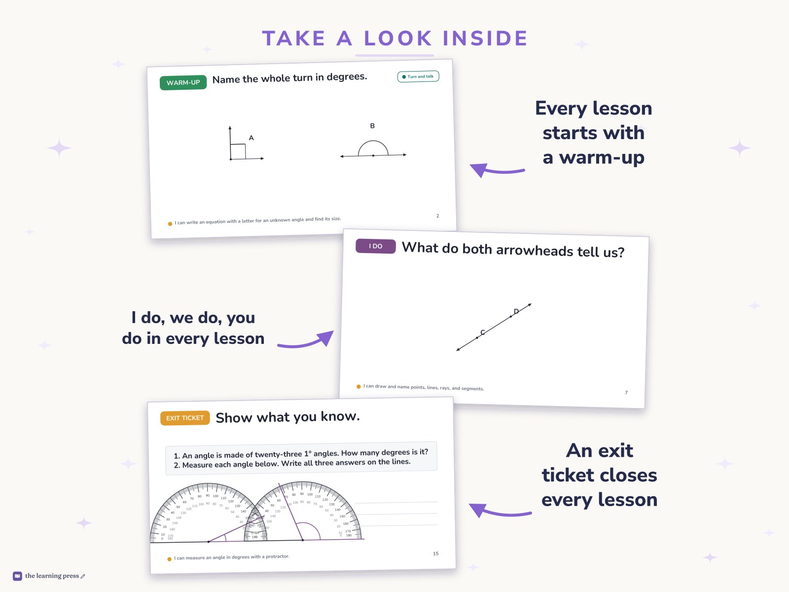 Preview page 2 of Illustrative Math (IM®) Aligned 4th Grade Unit 7 Bundle: Angles and Angle Measurement