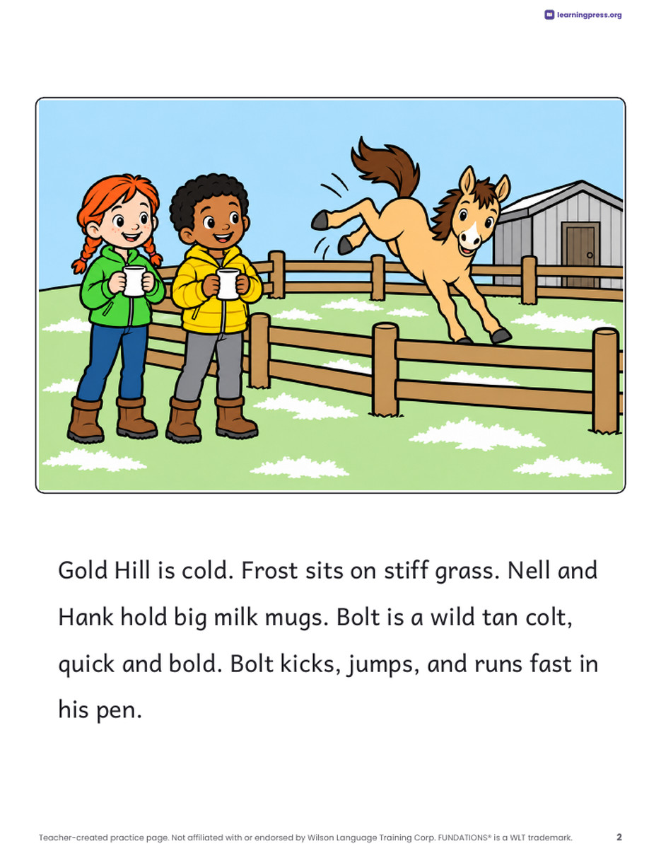 Preview page 3 of Fundations®-Aligned Decodable Reader · Level 2 Unit 3