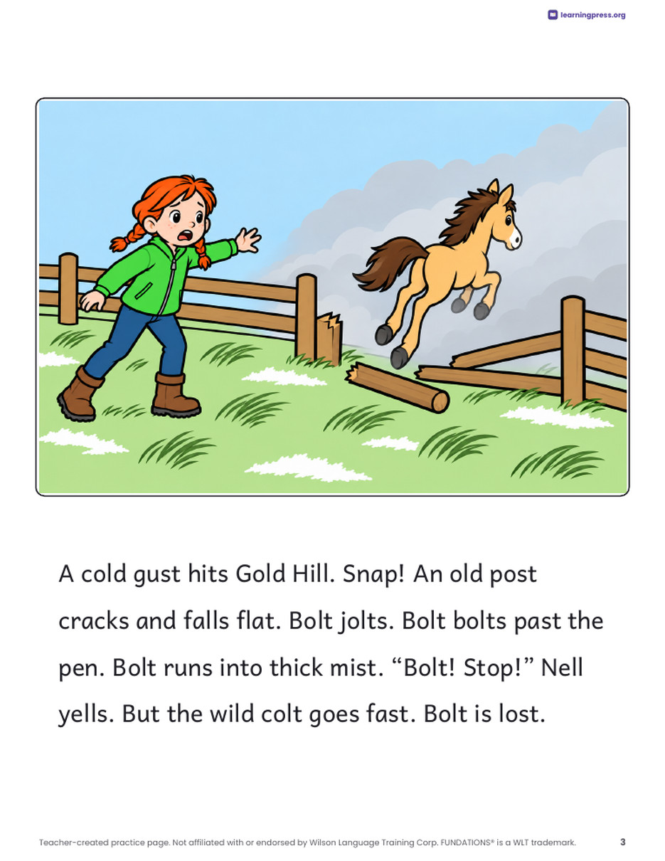 Preview page 4 of Fundations®-Aligned Decodable Reader · Level 2 Unit 3