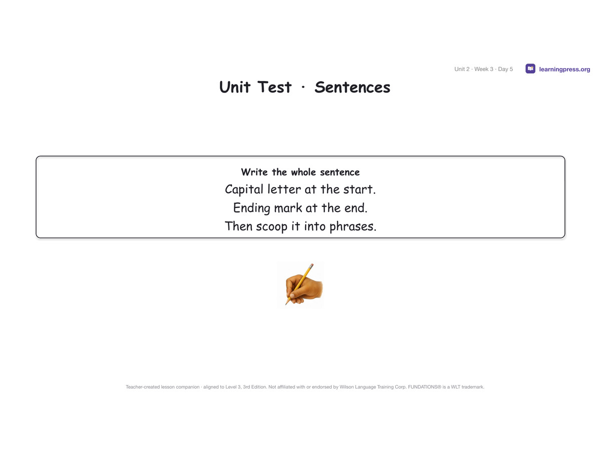Preview page 4 of Fundations Level 3 Unit 2 Lesson Slides – 3rd Edition Aligned