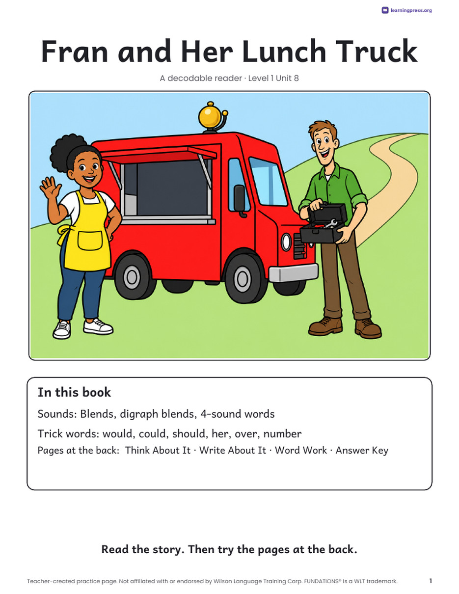 Preview page 2 of Fundations®-Aligned Decodable Reader · Level 1 Unit 8